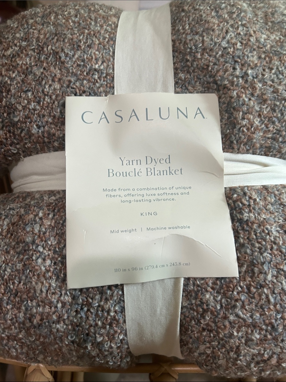 Casaluna King Bouclé Blanket Warm